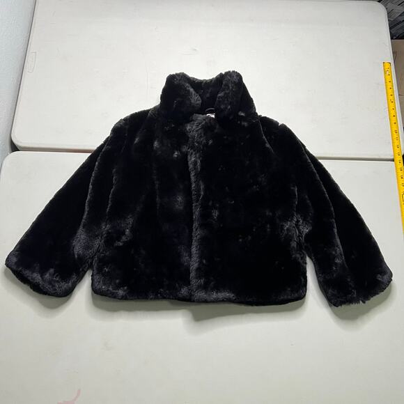 Victoria’s Secret Black Faux Fur Jacket Women’s Medium Short Coat Plush Soft - Picture 3 of 13